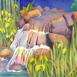 Meadowlark Waterfall Painting